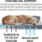 Furhaven Cooling Gel Dog Bed for Medium/Small Dogs w/ Removable Bolsters & Washable Cover, For Dogs Up to 35 lbs - Two-Tone Plush Faux Fur & Suede L Shaped Chaise - Stone Gray, Medium