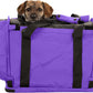 SturdiBag Pro 2.0 Pet Travel Carrier with Flexible Height for Cats and Dogs | Soft Sided Pet Carrier Bag with Safety Clips and Seatbelt Straps for Airplane or Car Travel | Medium, Purple