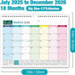 BOCT Wall Calendar 2025-2026 - Includes July 2025 to December 2026-18 Monthly Daily Planner 13 x 9.6 Inches, Julian Dates for New Year Christmas Gifts