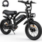 Electric Bike, 16'' Fat Tire eBike for Teens/Adults, 500W E-Bike with 36V/12.8Ah Removable Battery, 22MPH 45 Mile Range Commuting Electric Mountain Bike with Dual Dual Brakes