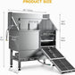 DWVO Professional Dog Bathing Station Stainless Steel 304 Dog Bathtub 50in for Grooming w/Left Door Ramp, 2 Storage Drawers, Faucet, Grate, Pet Washing Station for Large, Medium, Small Pets