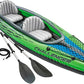INTEX Challenger Inflatable Kayak Series: Includes Deluxe 86in Kayak Paddles and High-Output Pump – SuperStrong PVC – Adjustable Seat with Backrest – Removable Skeg – Cargo Storage Net