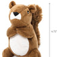 Playology Dog Toys | Plush Toy Squirrel Stuffed Animal for Dogs | Small Peanut Butter Scented Toy - Easy to Clean and Made from Non Toxic Materials