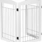 Spirich Freestanding Wire Pet Gate for Dogs, Tall Dog Gate for The Houes, Doorway, Stairs, Pet Puppy Safety Gate with Sliver Wire 60 Inches Extra Wide, 30 Inches Tall, 3 Panels, White