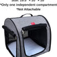 Fabric Portable Pet Kennel/Shelter, Single, Gray, 20"x20"x19.5" - Car Seat-Belt Fixture Included
