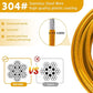 Dog Tie Out Cable 10/15/20/25/30 FT Runner for Yard Steel Wire Cable with Durable Superior Clips Yellow Chains for Outside Dog Lead for Large Up to 165 Lbs