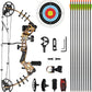 Youth Compound Bow Set 15-45 Lbs for Teens and Beginner, Package with Archery Hunting Equipment, Max Speed 260fps, Adjustable, Right Hand