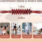 Liitrton Manual Wooden Fascia Massage Roller Trigger Points for Release Cellulite Sore Muscle Blasting (Red)