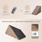 EHEYCIGA Curved Dog Stairs Ramp for High Beds, 5-Step Extra Wide Dog Steps for Small Dogs and Cats, Pet Stairs for High Bed Climbing, Non-Slip Balanced Pet Step Indoor, Camel