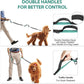 Hands Free Dog Leash with Pouch, Double Leash for Two Dogs, Retractable Bungee with Double Padded Handles, Waist Leash for Dog Walking, Running Leash for Dogs, Dog Walking Accessories