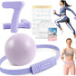 Pilates Ring Set, Pilates Essential Kit with Pilates Ring and Ball, 2.2lb *2 Ergonomic 7-Shaped Dumbbells, Portable Bag & Training Poster, at Home Workouts Pilates Sets for Women