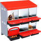 Nesting Boxes for Chickens, Chickens Laying Boxes for Chicken Coop, 6 Compartments Chicken Nesting Boxes, with Removable Tray, Easy Cleaning, for Hens Outdoor Chicken Coop Farm Yard, Red