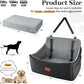 Dog Car Seat for Medium & Large Dogs Up to 55lbs, Memory Foam Cushion, Washable Cover, Safety Straps & Non-Slip Base(Black/Grey,Large)