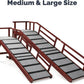 Dog Ramp for Bed or Couch, Wooden Pet Ramp with 20° Gentle Slope, Removable Side Rails, Non-Slip Surface, Top Platform & Wheels, Safe Bed Ramp for Small, Medium & Senior Dogs, 60" Long, Mahogany