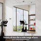 Home Gym Mirror - 3 PCS 16×56 inches, Large Frameless Wall Mounted Full Length Body Mirror for Dancing Studio, Exercise, Fineness, Yoga, Tempered Glass