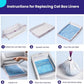 24 Count Litter Box Liners, Waste Bags Compatible with Pet-safe ScoopFree Self-Cleaning Litter Box Tray Refills, Drawstring Litter Bags for Reusable Tray, Pre-Separated (38"L x 14.5"W x 7.8"H)