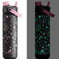 26 oz Insulated Water Bottle with 2-in-1 Straw and Spout Lid, Glow-in-the-Dark, 24H Cold, Leakproof, Fits in Car Cup Holder, Stainless Steel for Sports, Travel, and School (Twinkling Galaxy)