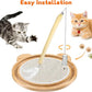 3-in-1 Cat Toys, Scratcher, Toys for Indoor Cats, Natural Sisal Scratching Board, Kitten Interactive with Ball Track & Retractable Wand Toy & Feather