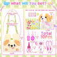 Plush Dog Toys for Kids with Crossbody Bags, Puppy Toys Robot Dog with Leash Walking Barking Tail Wagging, Pretend Play Pet Care Cute Stuff Electronic Interactive Toddler Birthday Gifts