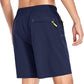 Men's Gym Shorts Sports Quick Dry Workout Running or Casual Training Short with Zipper Pockets