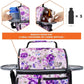 opux Lunch Bag Women Insulated, Adult Lunch Box Cooler, Flower Lunch Box, Dual Compartment Lunchbox for Work, Leakproof Double Decker Lunch Bag, Soft Lunch Pail Tote Girls Kids School, Floral Purple