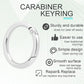 10Pack 1-1/4" Trigger Spring O Rings, Metal Round Carabiner Clip Snap Hook, Spring Keyring Buckles for Replacement Purse Strap, Paracord Lanyard Clips, Keychain Rings Hardware DIY Crafts Making