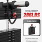Mikolo Smith Machine, 2200lbs Squat Rack with LAT-Pull Down System & Cable Crossover Machine, Training Equipment with Leg Hold-Down Attachment
