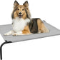 PHYEX Heavy Duty Steel-Framed Portable Elevated Pet Bed, Elevated Cooling Pet Cot, 43.5" L x 25.5" W x 7.8" H(M, Grey)