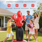 QPAU 360° Rotatable Kids Punching Bag - 64" Boxing Bag with 4 Targets & Kids Boxing Gloves, Inflatable Punching Bags with Hand Pump, Karate Taekwondo Training Gift Boys Girls