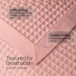 Salt Earth GOTS Certified 100% Organic Cotton Throw Blanket, 108"X90" Blankets & Throws for Bed, Throw Blanket for Couch,Modern & Cozy Blanket, All Season Waffle Blanket, Soft Blanket (Misty Rose)