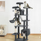 Made4Pets Tall Cat Tree, 80" Cat Tree Tower for Indoor Cats Large Adult, Modern Cat Tower with Scratching Post, Cozy Hammock, 3 Perches and 2 Condos, Sturdy and Fluffy, Dark Gray