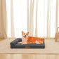 Chew Proof Dog Bed, 3" Memory Foam Dog Bed for Medium and Large Dogs, Removable and Washable Microsuede Cover, Waterproof Liner, Nonskid Bottom, 41x27 Inches XL Dark Grey