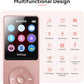 AGPTEK A02 MP3 Player with Bluetooth 5.3, 1.8 inch Screen Portable Music Player with Speaker, FM Radio, Voice Recorder, Supports Expanded Up to 128GB(Rose Gold, 32GB)
