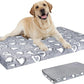 VANKEAN Stylish Dog Bed for Crate - Reversible Cool & Warm, Waterproof Inner, Firm Support, Machine Washable, XXL to Small, Grey