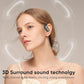 BUGANi Open Ear Headphones Wireless Earbuds,5.4 Bluetooth Headphones, IPX5 Waterproof Ear Buds for Running Workout Cycling Gift (White)