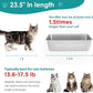 IKITCHEN Stainless Steel Cat Litter Box, Large Metal Litter Box for Cats, Never Absorbs Odors,Stain Free, Rustproof, Non Stick Smooth Surface 23.5" L x 15.5" W x 6" H