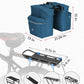KEMIMOTO Bike Bag Panniers with Rain Cover, 34L Waterproof Bicycle Saddle Bag for Rear Rack Mountain Biking Bags Storage, Ebike Accessories for Commuter Grocery Shopping Travel Carrier, Blue