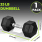 Hex Dumbbell Set, 45-400 lb Set Rubber Encased Exercise & Fitness Dumbbells, Weights Dumbbells Set, Hand Weight for Strength Training