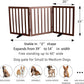 ZJSF Freestanding Indoor Dog Gate for House Foldable Wood Puppy Gate for Doorways Pet Gate for Stairs Extra Wide Pet Fence, Brown, 24" Height 3 Panels