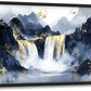 Extra Large Abstract Golden Waterfall Framed Wall Art for Living Room,Oversized Foggy Mountain Pictures Wall Decor,Canvas Print Painting Modern Artwork Bedroom Office Bathroom 36L" x 24W"