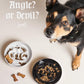 LE TAUCI Dog Bowls Slow Feeder Ceramic, 1.5 Cups Slow Feeding Dog Bowl Small Medium Breed, Puppy Bowl for Fast Eaters,Angel White