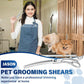 JASON 7" Curved Chunker Dog Scissors - Ergonomic Dog Grooming Scissors Silver Curved Dog Shears 440C Stainless Steel Grooming Shears Professional Pet Shears For Groomer (21-Teeth)