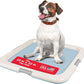 IRIS USA Pee Pad Holder - For Potty Training Regular Sized Dog & Puppy Pee Pads, Secured Latches, Non-Skid Feet, Leak Protection, Fits 22"x22" Pad or Larger, Square, Blue