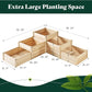 AMERLIFE 3-Tier Raised Garden Bed for Outdoor Gardening, Fir Wood Planter Box with Dividers, Tool-Free Assembly, Garden Box Perfect for Vegetables, Herbs, and Flowers