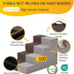 Dog Stairs for Bed, Dog Steps for Bed Couch Sofa, 35D Foam Pet Steps for Small Dogs and Cats, Extra Wide Pet Stairs with Non-Slip Bottom Brown, 3 Steps