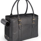 Fashion Pet Carrier Dog Purse Cat Bag Soft-Sided Carriers Travel Airline Approved, Stylish Leather Tote Handbag for Small Animal Puppy Kitten (Black)