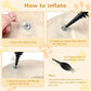 Dog Cone Collar with Enhanced Anti-Licking, Inflatable Dog Cone After Surgery, Adjustable Size with Soft Padding for Small Medium Large Dogs - Pale Yellow/M