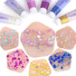 DAGEDA Body Glitter Gel, Face Glitters Body Gel Sequins Shimmer Liquid Eyeshadow, Chunky Glitter for Face Hair Nails, Holographic Cosmetic Laser Powder Festival Glitter Makeup 50ml(Gold