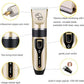 Pet Grooming kit, Professional Rechargeable Cordless Dog Grooming Clippers Kit Low Noise Electric Hair Trimming Clippers Set with Comb Guides, Stain Steel Scissors, Nail Kits and Popular groomi