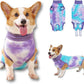 Breathable Dog Recovery Suit for Male/Female, Retro Sky Dye Dog Onesie for Abdominal Wounds, Cone E-Collar Alternative After Surgery to Anti-Licking, Professional Surgery Suit for Dogs